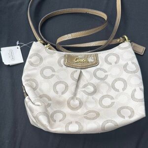Coach Beige and Brown Crossbody Bag